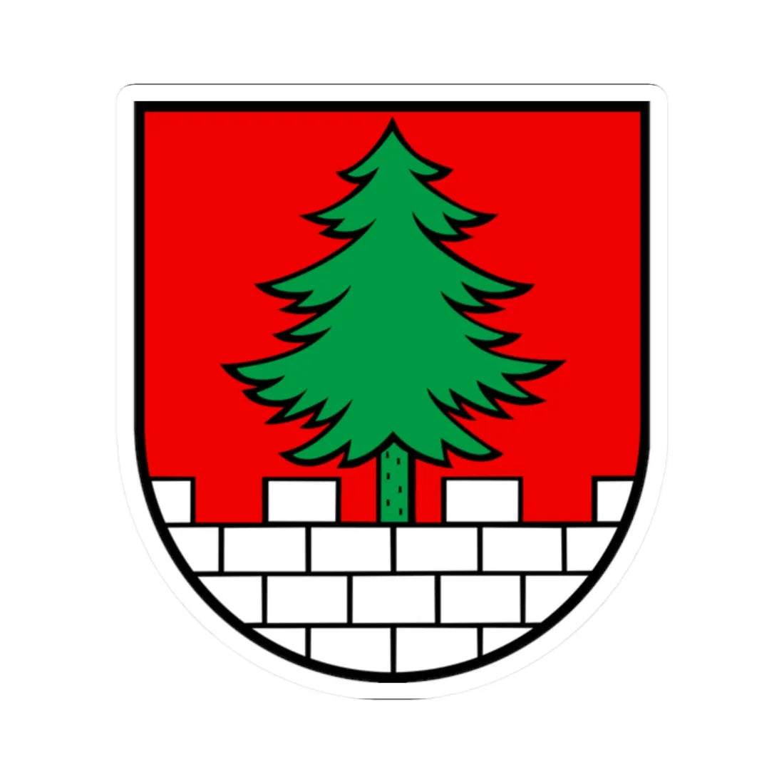 Wappen Bottenwil (Switzerland) (Coat of Arms) STICKER Vinyl Kiss-Cut Decal 2 Inch White - The Sticker Space