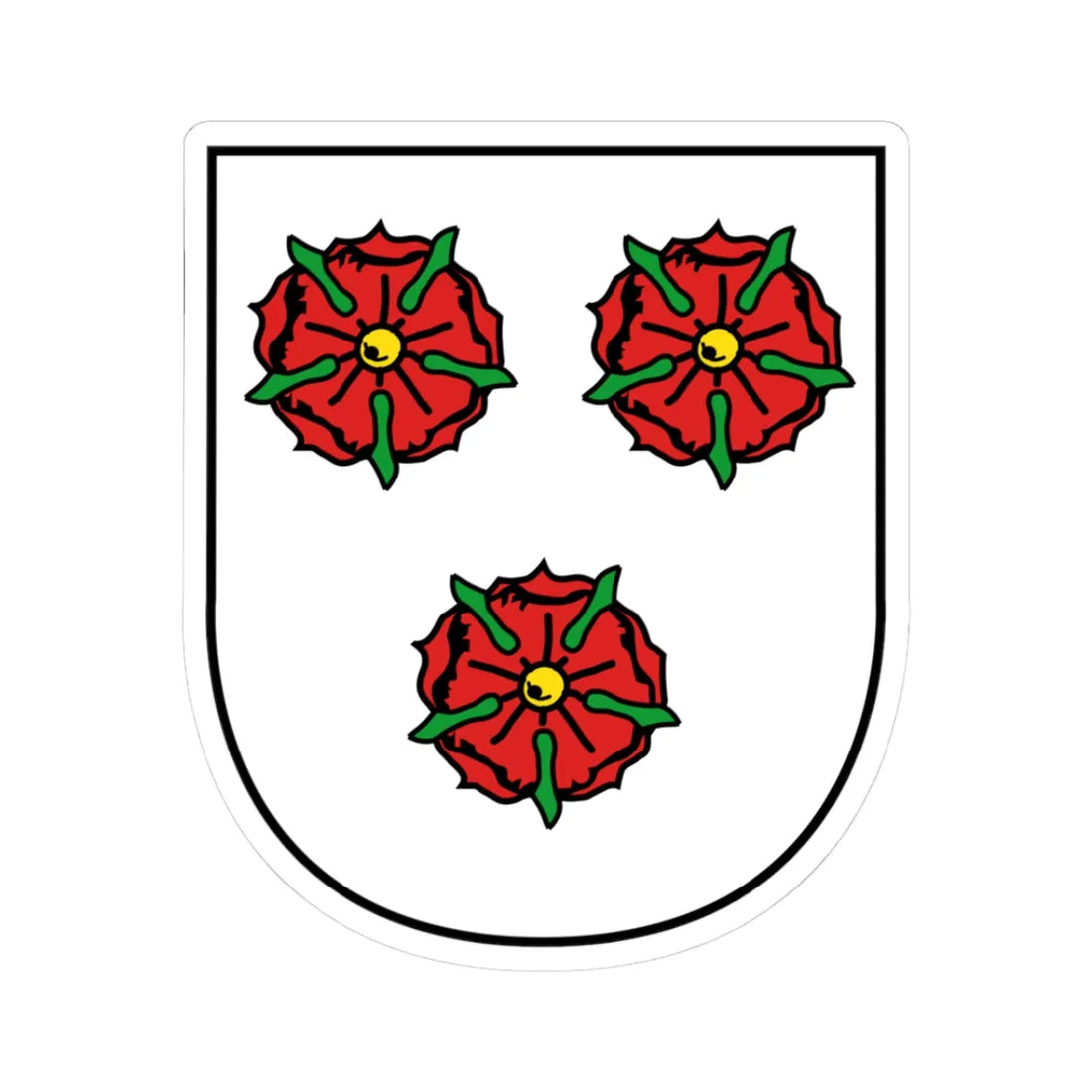 Wappen Brandis (Germany) (Coat of Arms) STICKER Vinyl Kiss-Cut Decal 3 Inch White - The Sticker Space