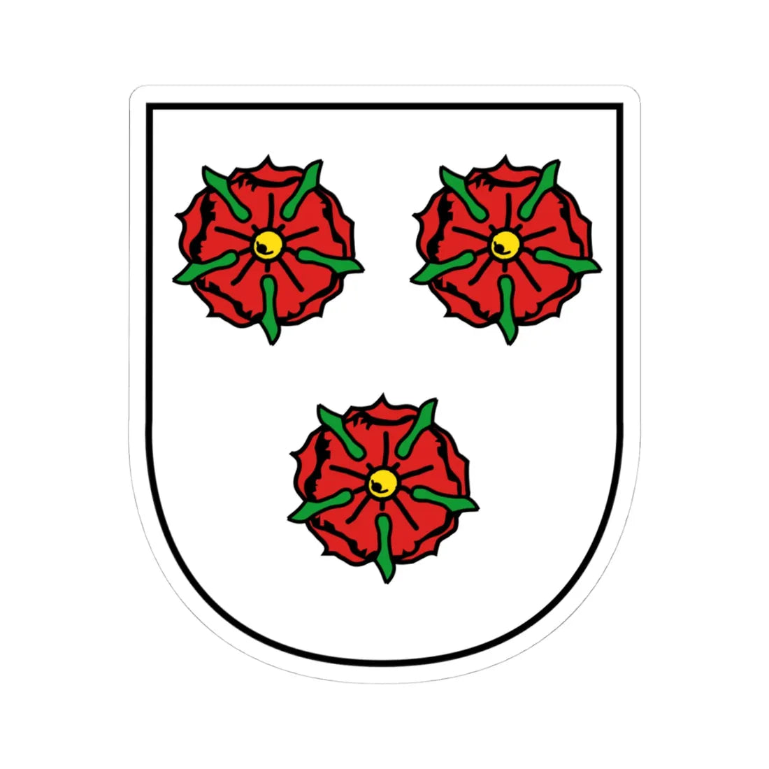 Wappen Brandis (Germany) (Coat of Arms) STICKER Vinyl Kiss-Cut Decal 4 Inch White - The Sticker Space