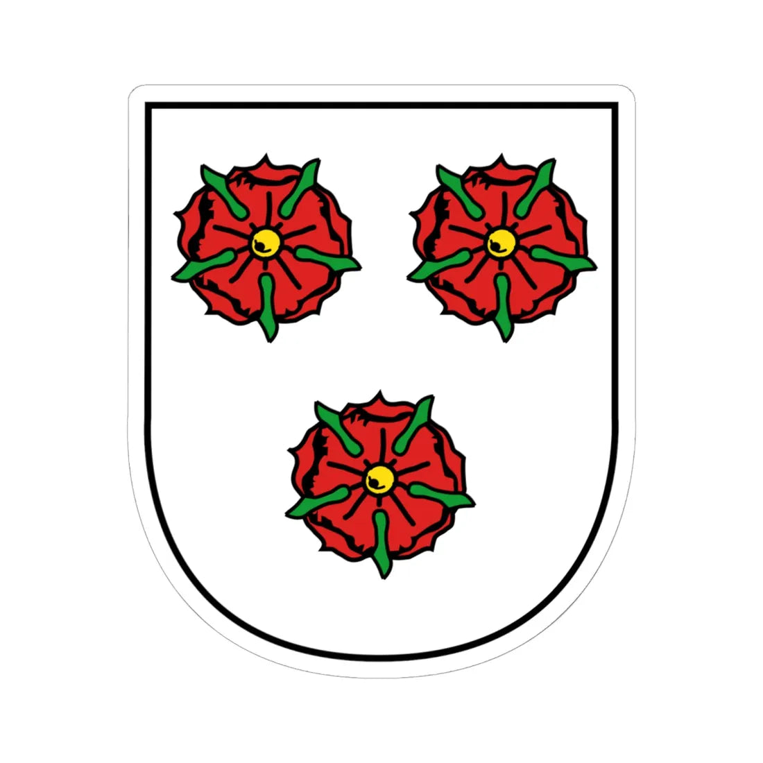 Wappen Brandis (Germany) (Coat of Arms) STICKER Vinyl Kiss-Cut Decal 6 Inch White - The Sticker Space