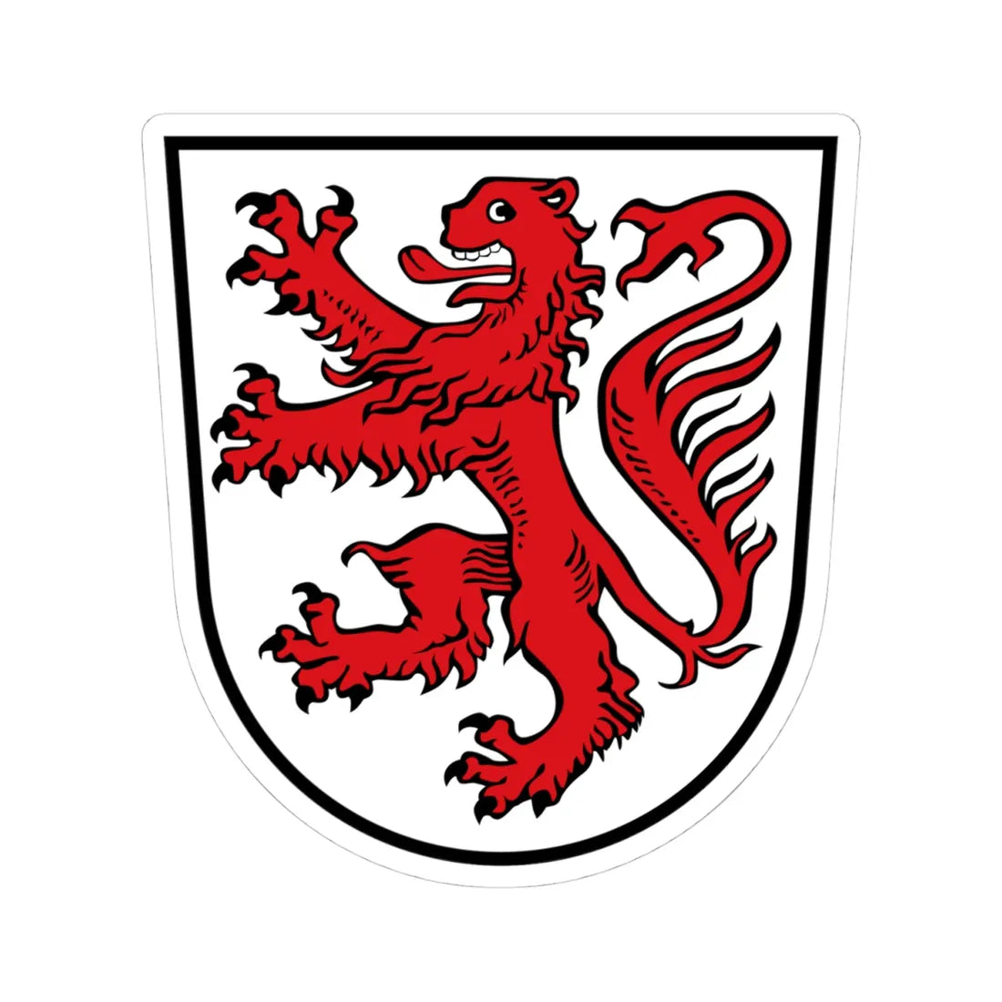 Wappen Braunschweig (Germany) (Coat of Arms) STICKER Vinyl Kiss-Cut Decal 4 Inch White - The Sticker Space