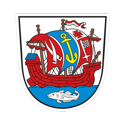 Wappen Bremerhaven (Germany) (Coat of Arms) STICKER Vinyl Kiss-Cut Decal 4 Inch White - The Sticker Space