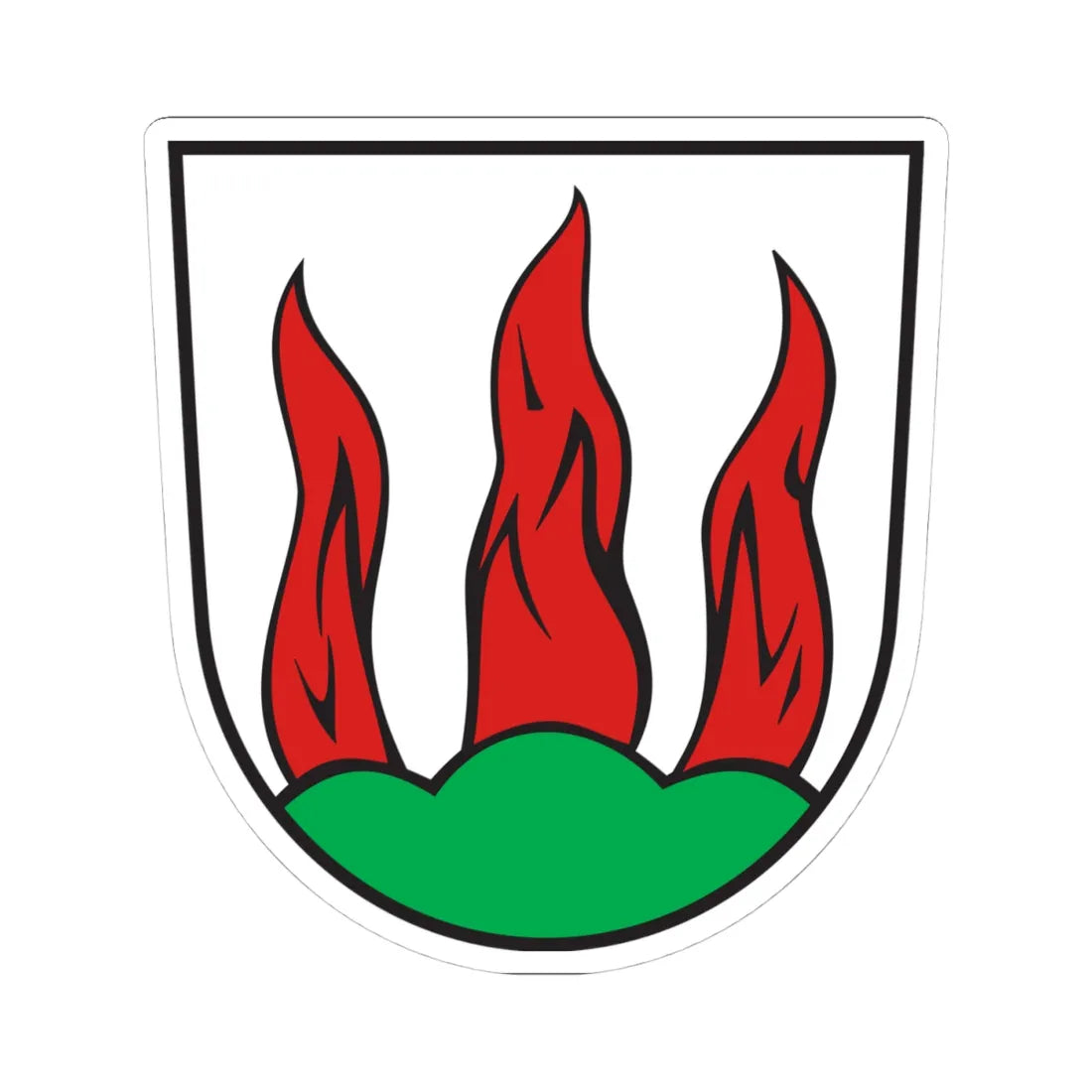 Wappen Brennberg (Germany) (Coat of Arms) STICKER Vinyl Kiss-Cut Decal 4 Inch White - The Sticker Space