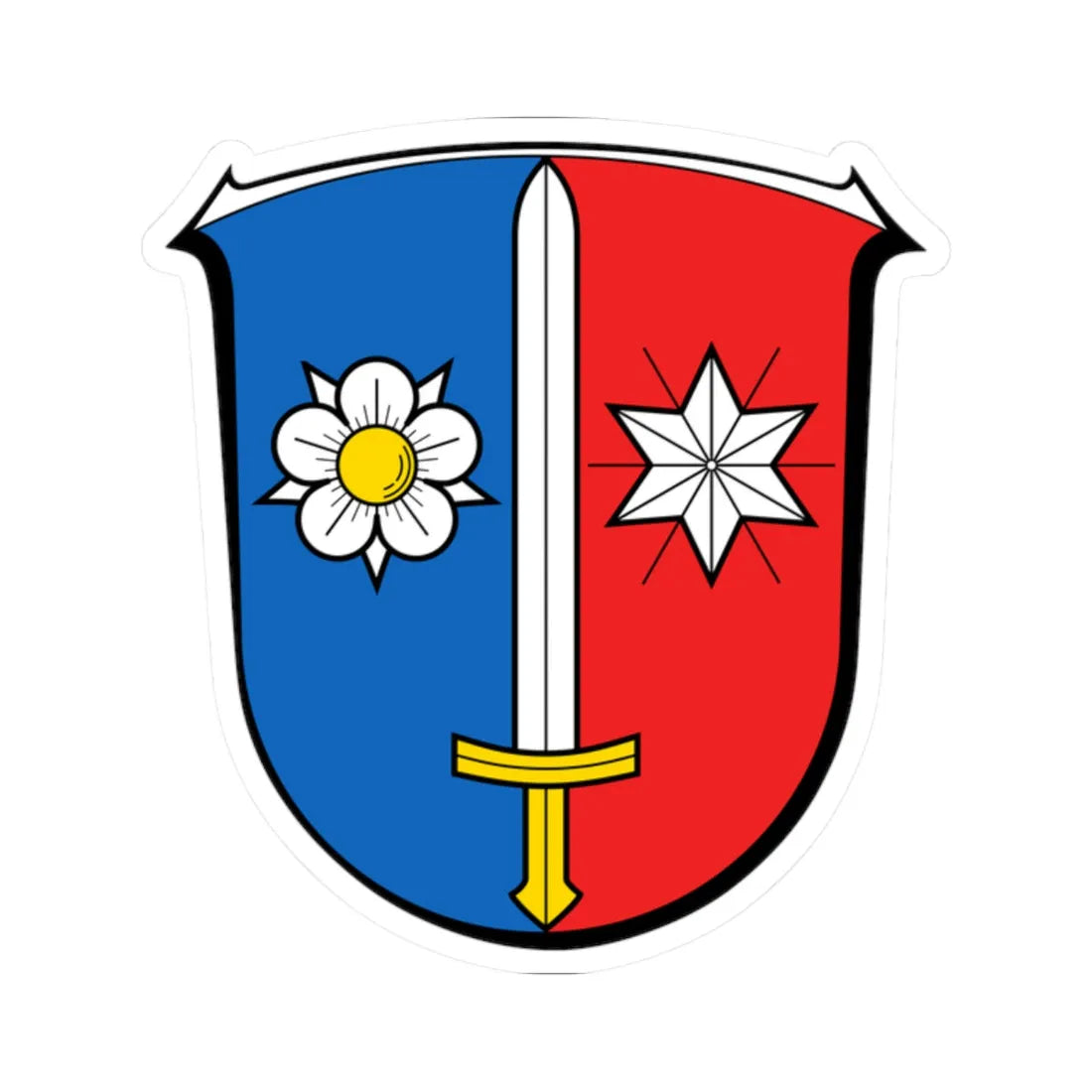 Wappen Breuberg (Germany) (Coat of Arms) STICKER Vinyl Kiss-Cut Decal 2 Inch White - The Sticker Space