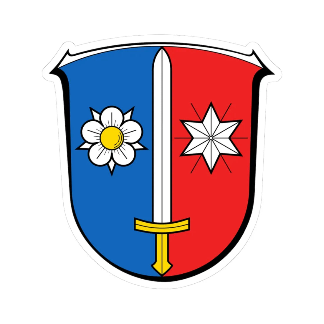 Wappen Breuberg (Germany) (Coat of Arms) STICKER Vinyl Kiss-Cut Decal 3 Inch White - The Sticker Space