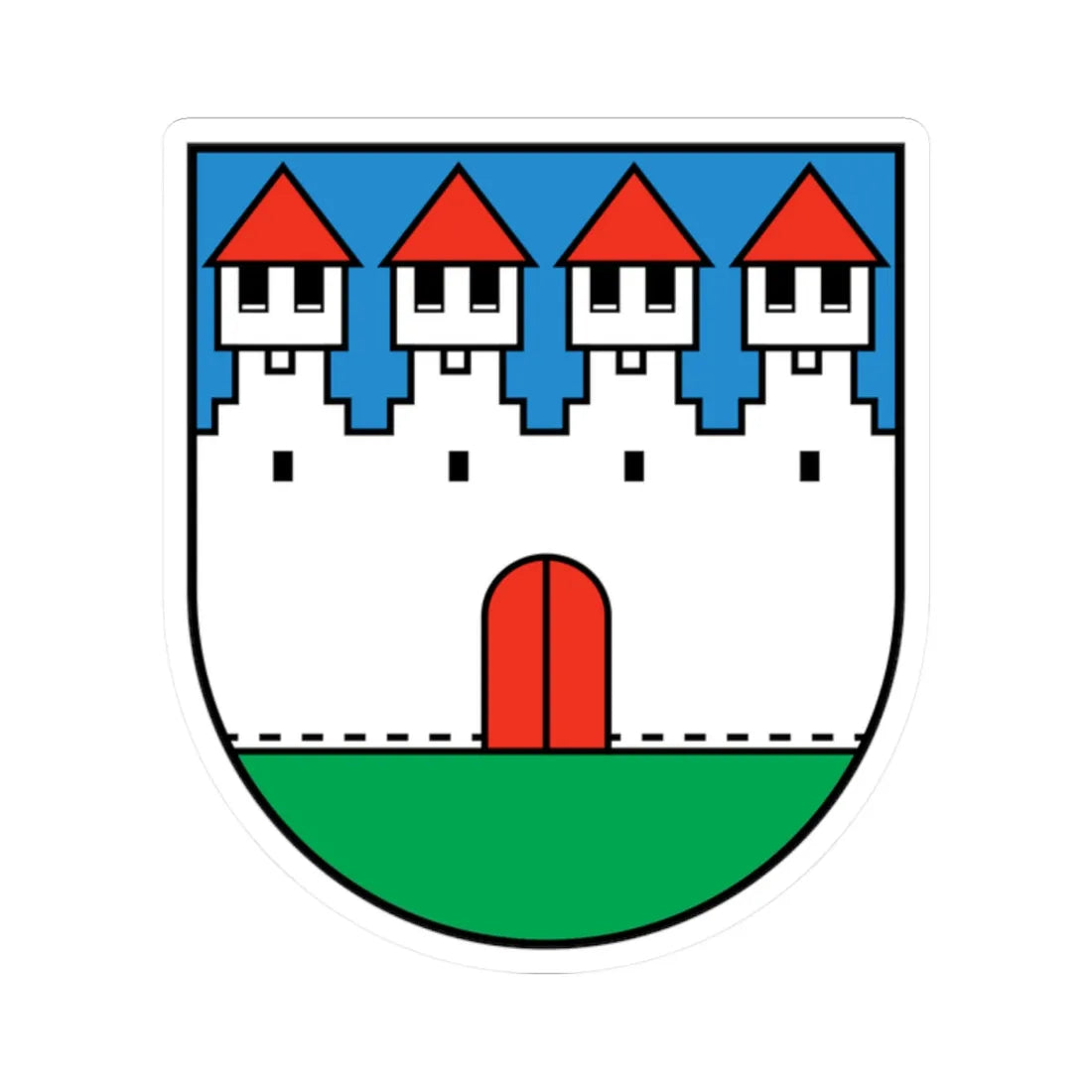 Wappen Bürglen UR (Switzerland) (Coat of Arms) STICKER Vinyl Kiss-Cut Decal 2 Inch White - The Sticker Space