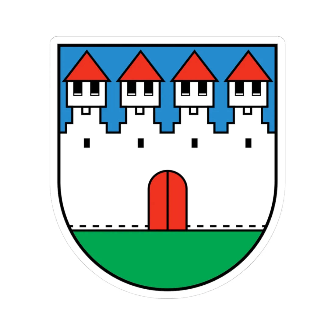 Wappen Bürglen UR (Switzerland) (Coat of Arms) STICKER Vinyl Kiss-Cut Decal 3 Inch White - The Sticker Space