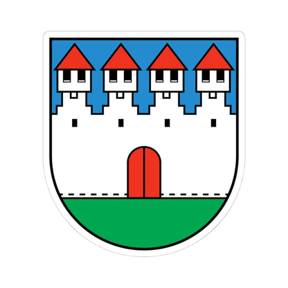 Wappen Bürglen UR (Switzerland) (Coat of Arms) STICKER Vinyl Kiss-Cut Decal 4 Inch White - The Sticker Space