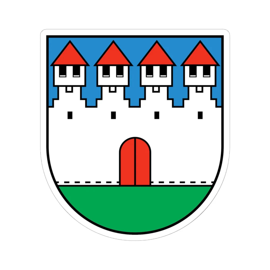 Wappen Bürglen UR (Switzerland) (Coat of Arms) STICKER Vinyl Kiss-Cut Decal 6 Inch White - The Sticker Space