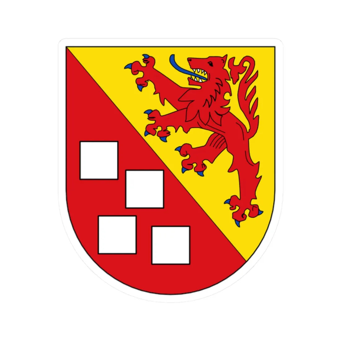 Wappen Bruchweiler (Germany) (Coat of Arms) STICKER Vinyl Kiss-Cut Decal 2 Inch White - The Sticker Space