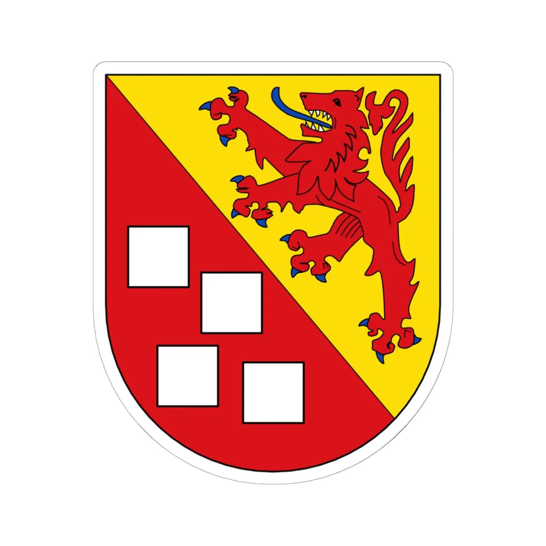 Wappen Bruchweiler (Germany) (Coat of Arms) STICKER Vinyl Kiss-Cut Decal 6 Inch White - The Sticker Space