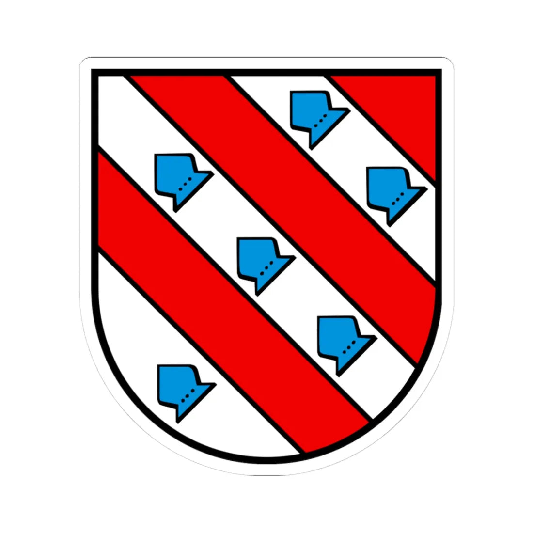 Wappen Büttikon (Switzerland) (Coat of Arms) STICKER Vinyl Kiss-Cut Decal 3 Inch White - The Sticker Space