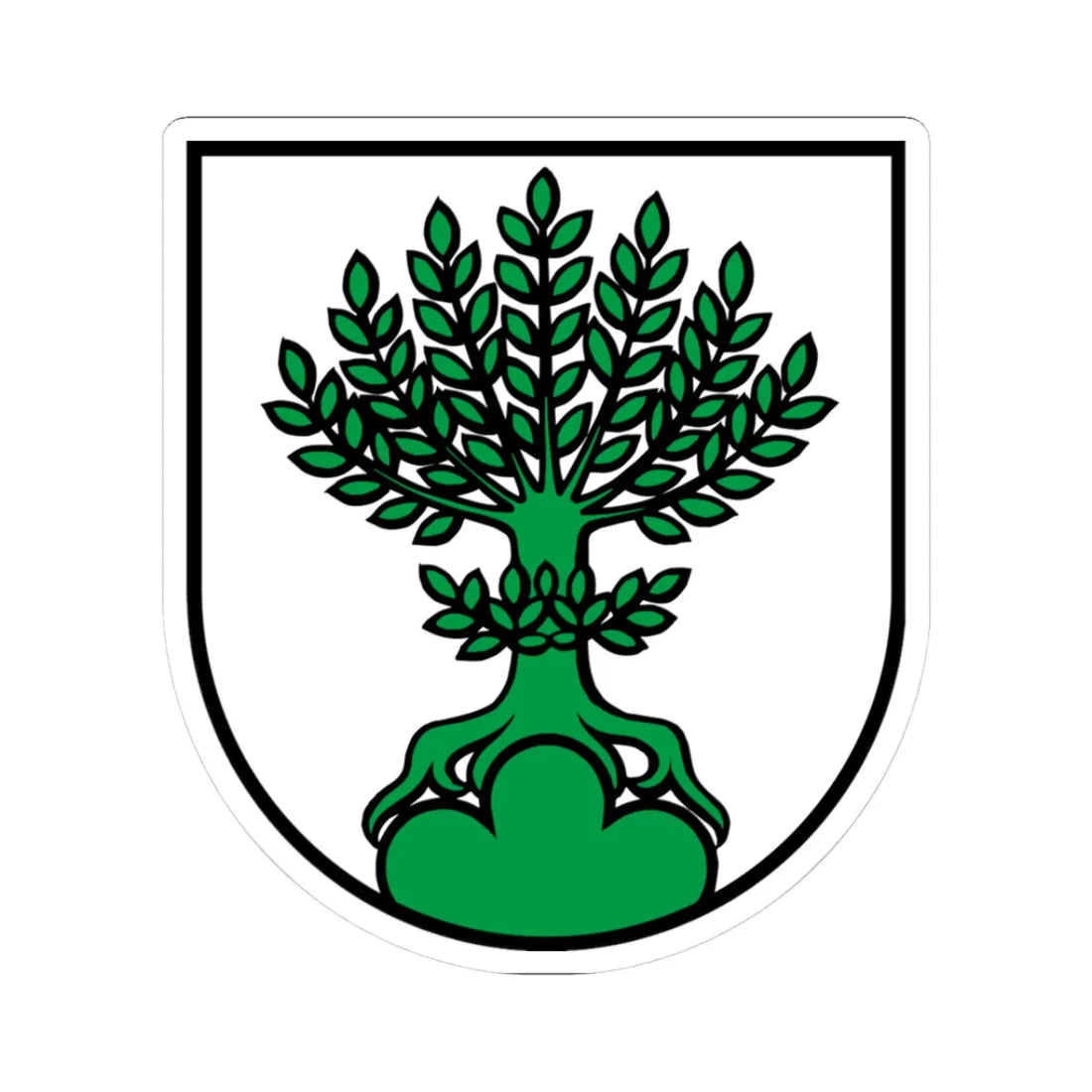 Wappen Buchs AG (Switzerland) (Coat of Arms) STICKER Vinyl Kiss-Cut Decal 3 Inch White - The Sticker Space