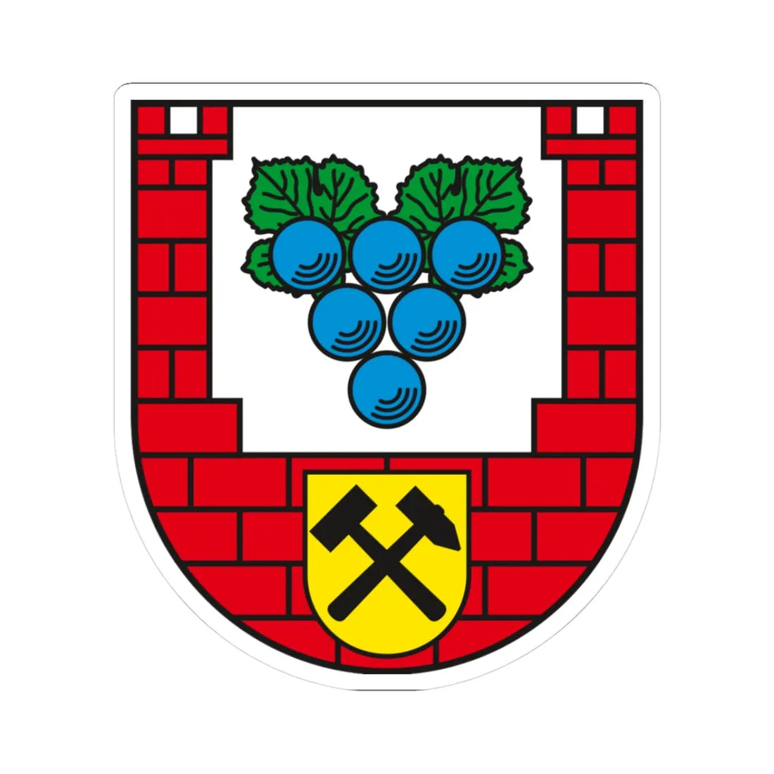 Wappen Burgenlandkreis (Germany) (Coat of Arms) STICKER Vinyl Kiss-Cut Decal 3 Inch White - The Sticker Space