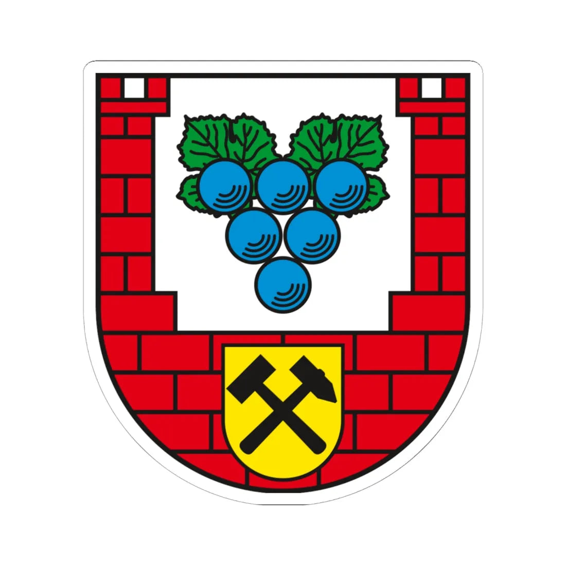 Wappen Burgenlandkreis (Germany) (Coat of Arms) STICKER Vinyl Kiss-Cut Decal 6 Inch White - The Sticker Space