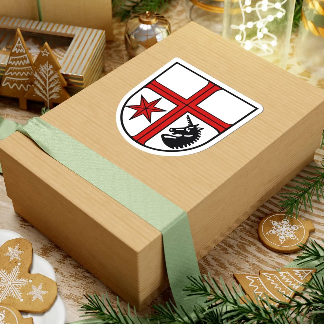 Wappen Burlafingen (Germany) (Coat of Arms) STICKER Vinyl Kiss-Cut Decal - The Sticker Space