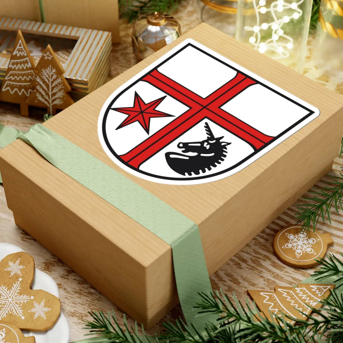 Wappen Burlafingen (Germany) (Coat of Arms) STICKER Vinyl Kiss-Cut Decal - The Sticker Space