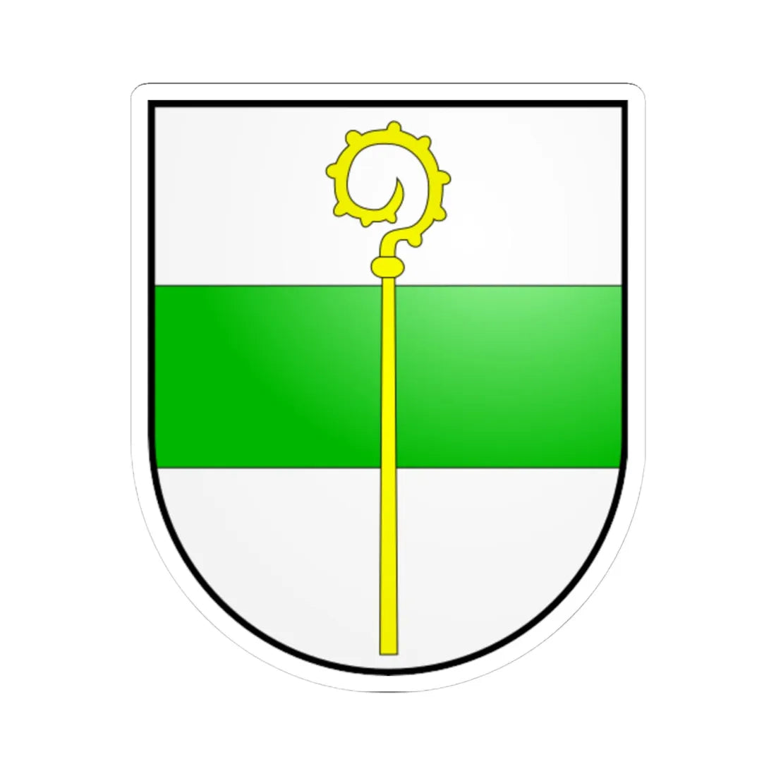 Wappen buttikon (Switzerland) (Coat of Arms) STICKER Vinyl Kiss-Cut Decal 4 Inch White - The Sticker Space