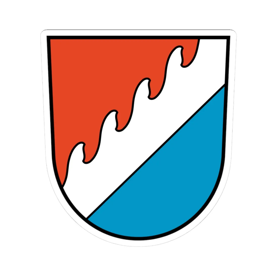 Wappen Caputh (Germany) (Coat of Arms) STICKER Vinyl Kiss-Cut Decal 3 Inch White - The Sticker Space