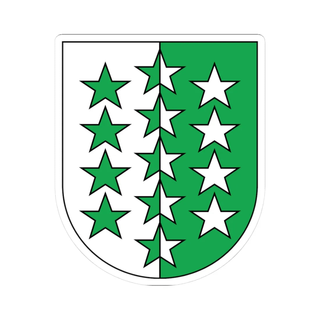 Wappen Chablais matt (Switzerland) (Coat of Arms) STICKER Vinyl Kiss-Cut Decal 3 Inch White - The Sticker Space