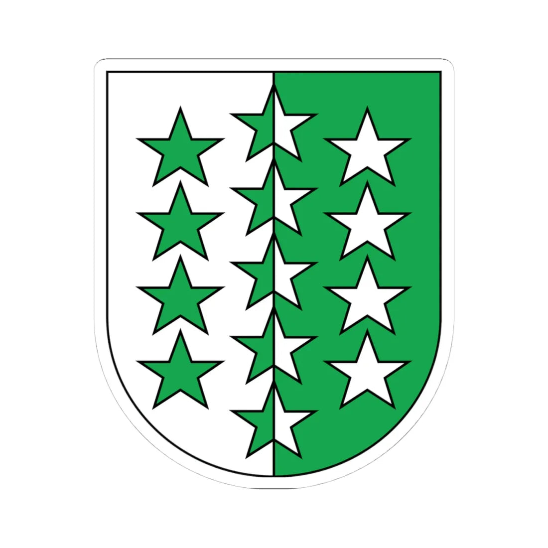 Wappen Chablais matt (Switzerland) (Coat of Arms) STICKER Vinyl Kiss-Cut Decal 4 Inch White - The Sticker Space