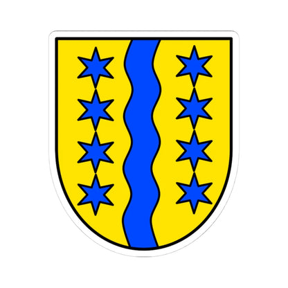 Wappen der Gemeinde Glarus Nord (Switzerland) (Coat of Arms) STICKER Vinyl Kiss-Cut Decal 4 Inch White - The Sticker Space