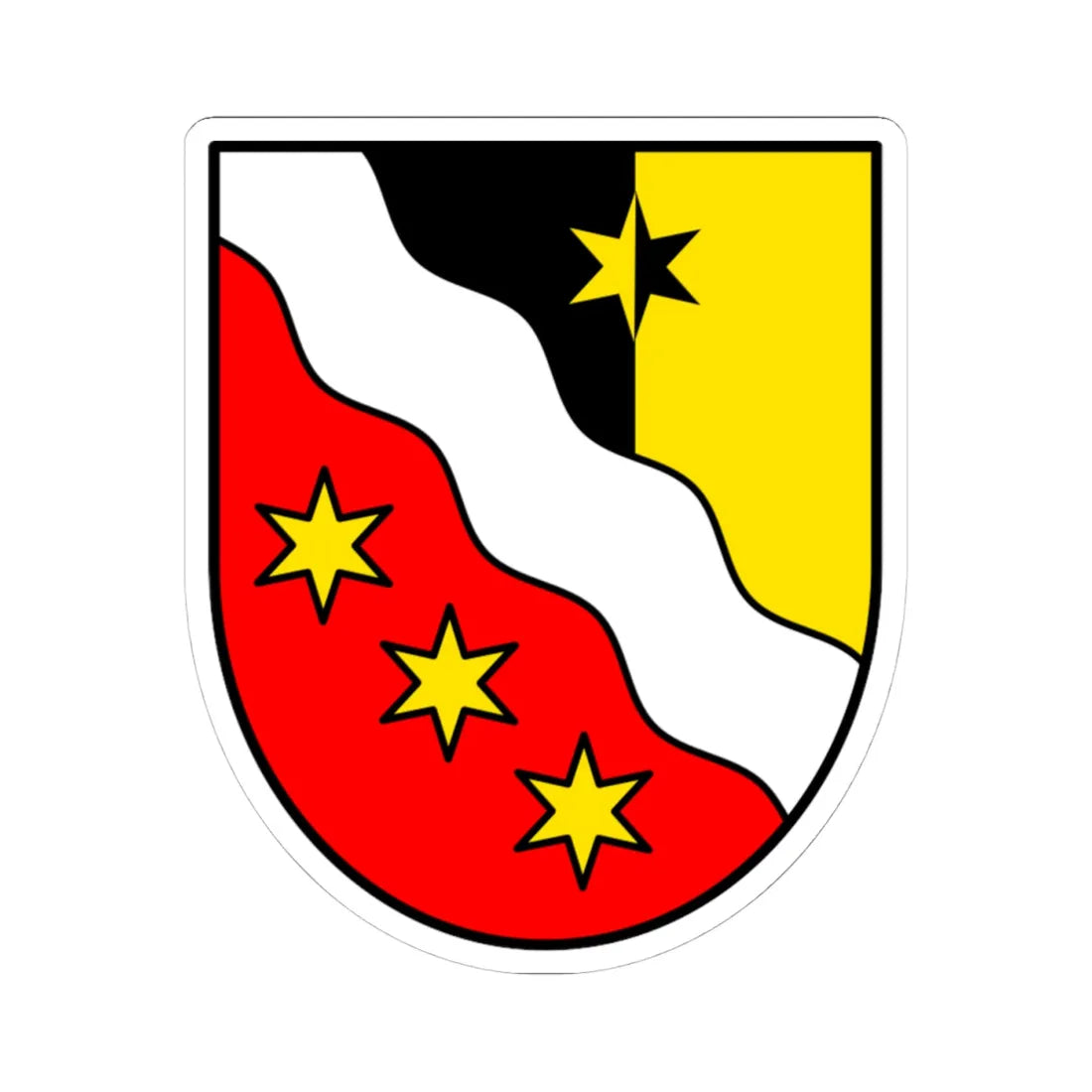 Wappen der Gemeinde Glarus (Switzerland) (Coat of Arms) STICKER Vinyl Kiss-Cut Decal 4 Inch White - The Sticker Space