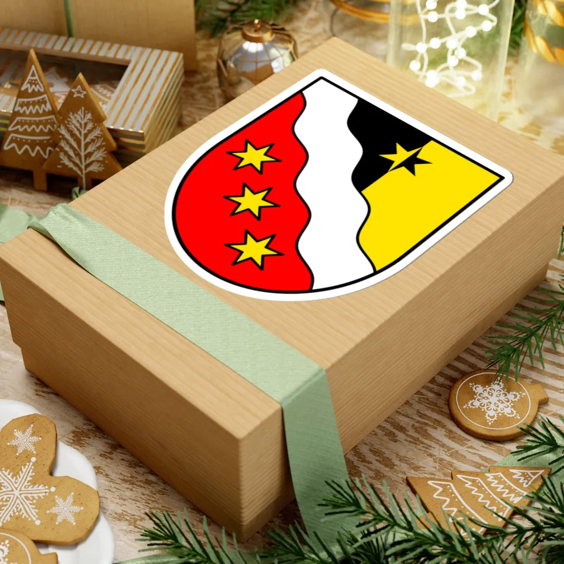 Wappen der Gemeinde Glarus (Switzerland) (Coat of Arms) STICKER Vinyl Kiss-Cut Decal - The Sticker Space