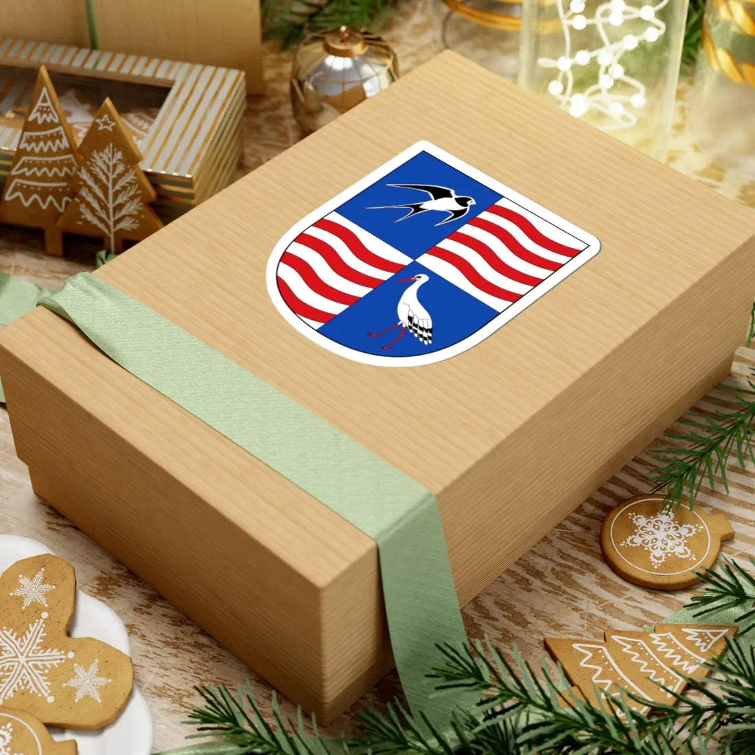 Wappen der Gemeinde Neuhausen-Spree (Germany) (Coat of Arms) STICKER Vinyl Kiss-Cut Decal - The Sticker Space