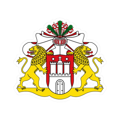 Wappen der Hamburgischen Bürgerschaft (Germany) (Coat of Arms) STICKER Vinyl Kiss-Cut Decal 2 Inch White - The Sticker Space