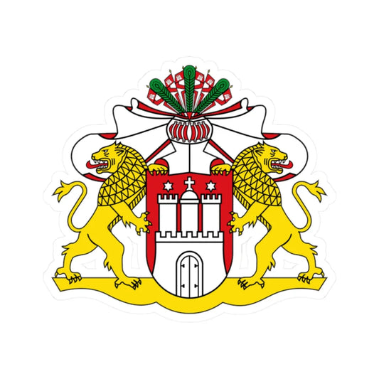 Wappen der Hamburgischen Bürgerschaft (Germany) (Coat of Arms) STICKER Vinyl Kiss-Cut Decal 2 Inch White - The Sticker Space