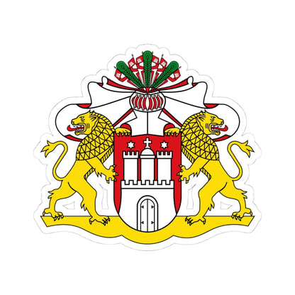 Wappen der Hamburgischen Bürgerschaft (Germany) (Coat of Arms) STICKER Vinyl Kiss-Cut Decal 4 Inch White - The Sticker Space
