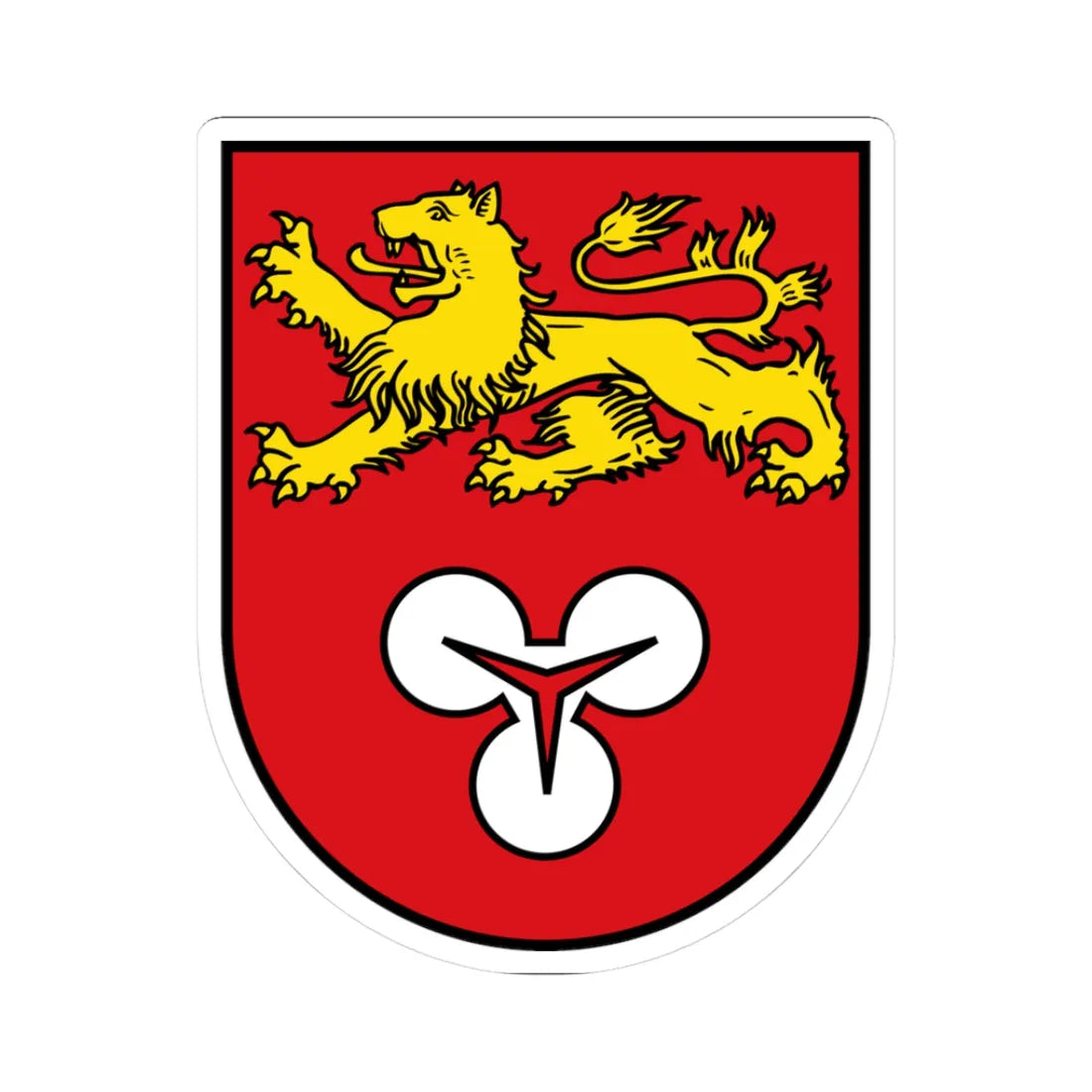 Wappen der Region Hannover (Germany) (Coat of Arms) STICKER Vinyl Kiss-Cut Decal 3 Inch White - The Sticker Space