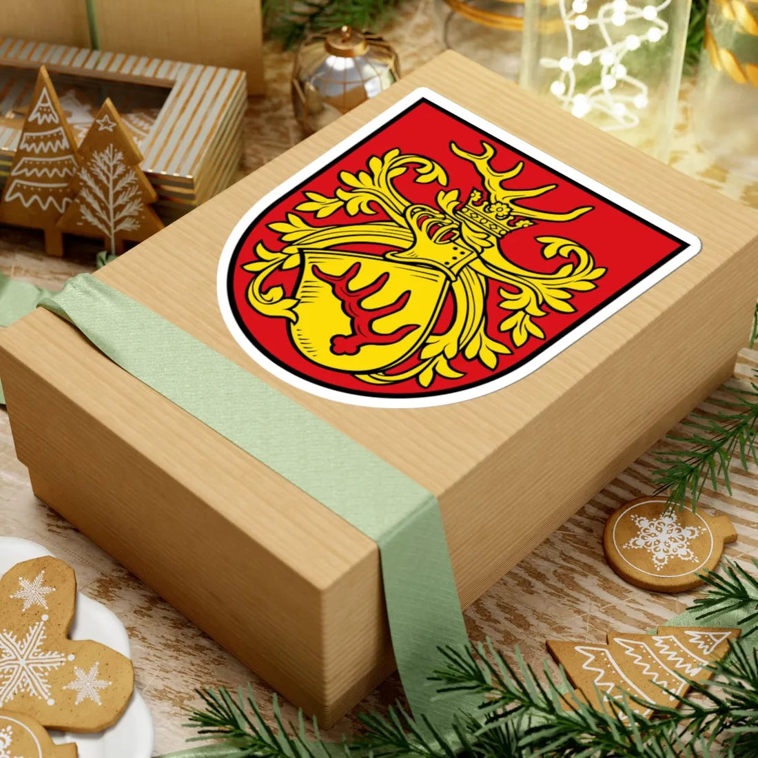 Wappen der Stadt Forst Lausitz (Germany) (Coat of Arms) STICKER Vinyl Kiss-Cut Decal - The Sticker Space