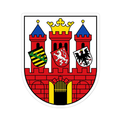 Wappen der Stadt Guben (Germany) (Coat of Arms) STICKER Vinyl Kiss-Cut Decal 6 Inch White - The Sticker Space