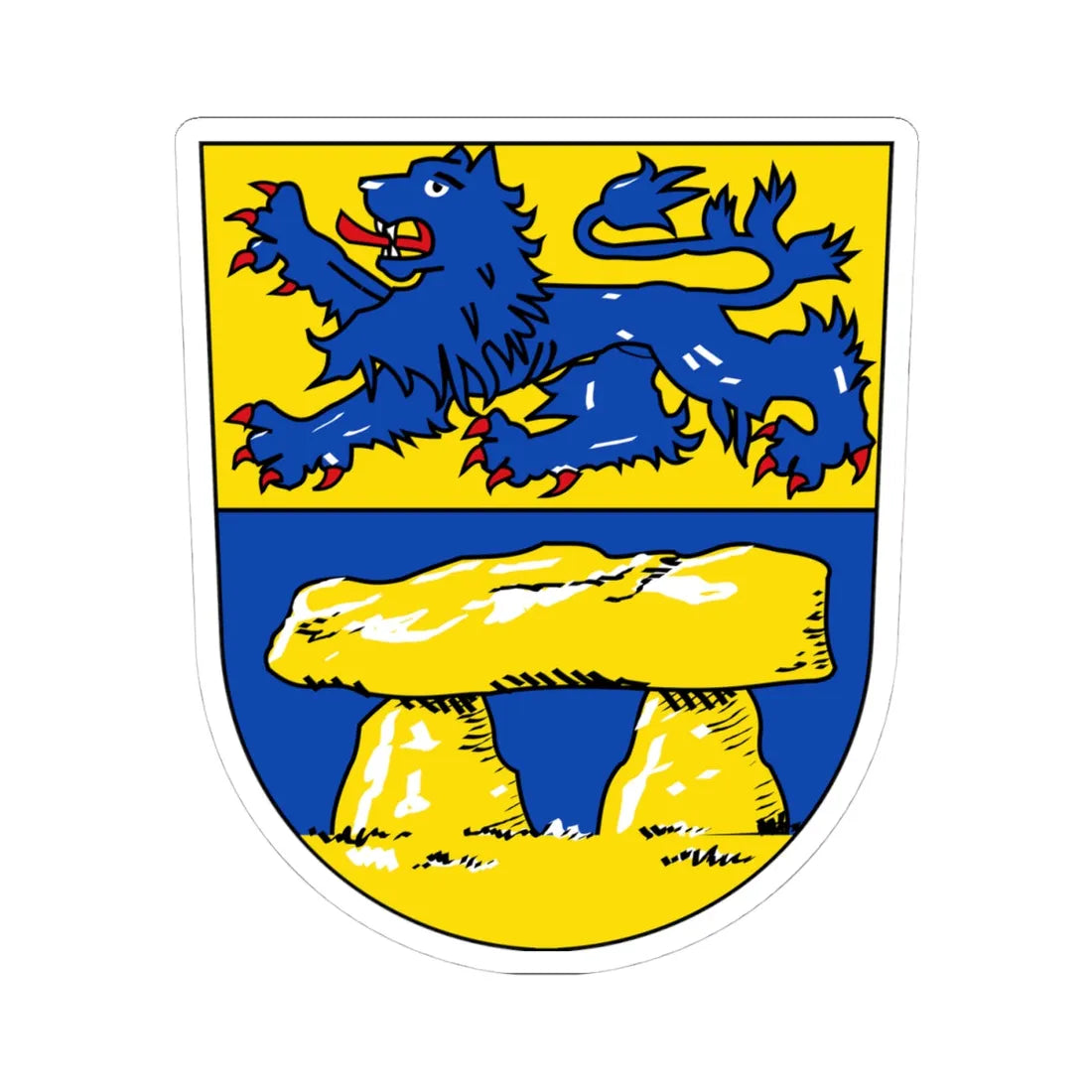 Wappen des Heidekreises (Germany) (Coat of Arms) STICKER Vinyl Kiss-Cut Decal 4 Inch White - The Sticker Space