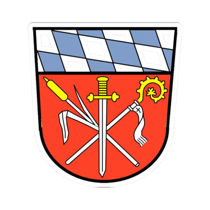 Wappen des landkreises bad aibling (Germany) (Coat of Arms) STICKER Vinyl Kiss-Cut Decal 2 Inch White - The Sticker Space