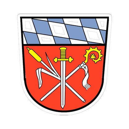 Wappen des landkreises bad aibling (Germany) (Coat of Arms) STICKER Vinyl Kiss-Cut Decal 6 Inch White - The Sticker Space