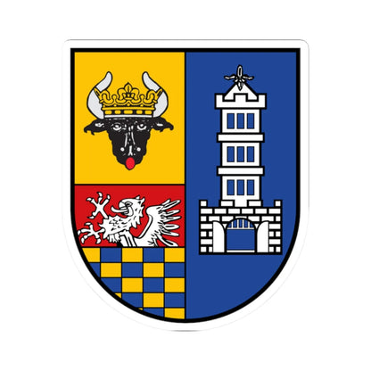 Wappen des Landkreises Demmin (Germany) (Coat of Arms) STICKER Vinyl Kiss-Cut Decal 2 Inch White - The Sticker Space