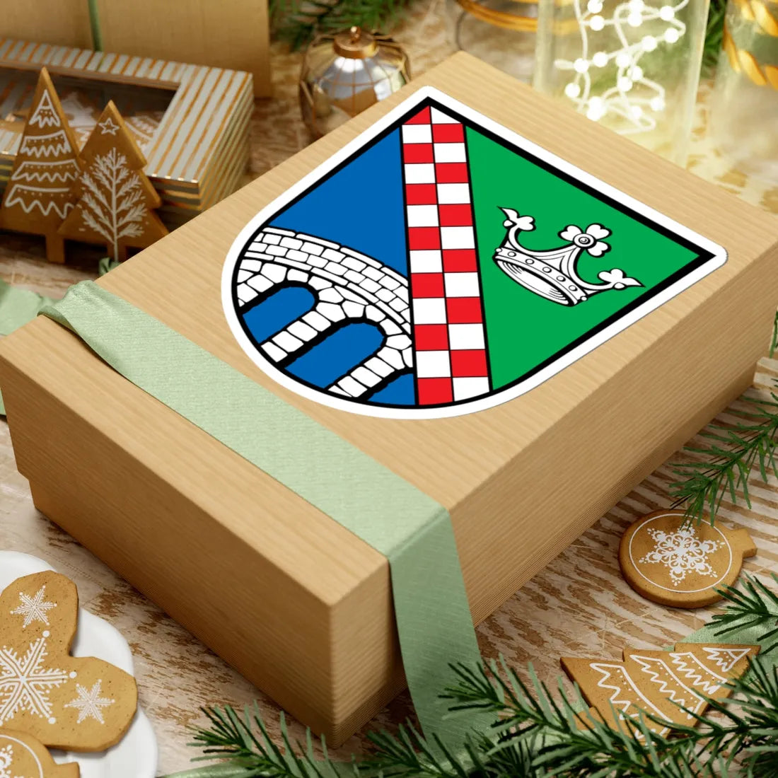 Wappen des Landkreises Fürstenfeldbruck (Germany) (Coat of Arms) STICKER Vinyl Kiss-Cut Decal - The Sticker Space