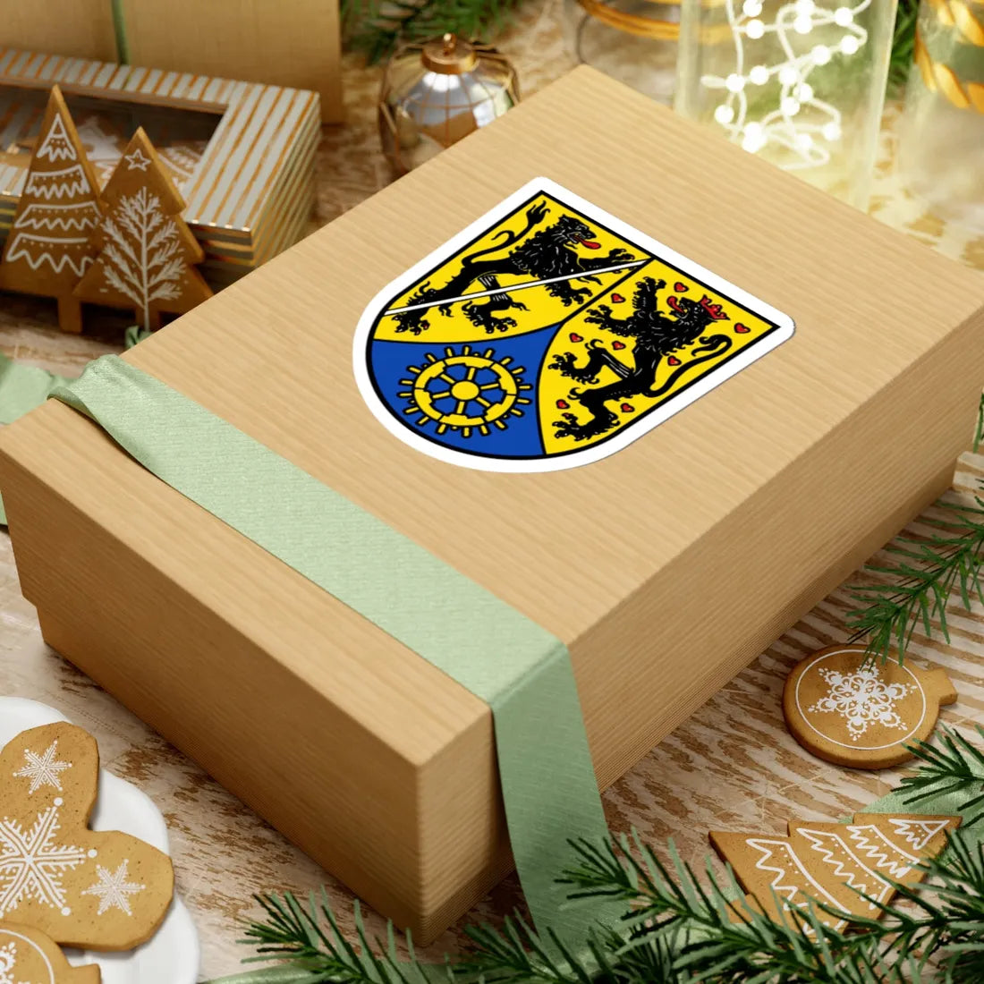 Wappen des Landkreises Kronach (Germany) (Coat of Arms) STICKER Vinyl Kiss-Cut Decal - The Sticker Space