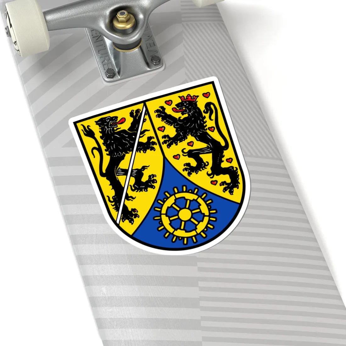 Wappen des Landkreises Kronach (Germany) (Coat of Arms) STICKER Vinyl Kiss-Cut Decal - The Sticker Space