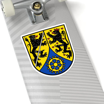 Wappen des Landkreises Kronach (Germany) (Coat of Arms) STICKER Vinyl Kiss-Cut Decal - The Sticker Space
