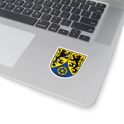 Wappen des Landkreises Kronach (Germany) (Coat of Arms) STICKER Vinyl Kiss-Cut Decal - The Sticker Space