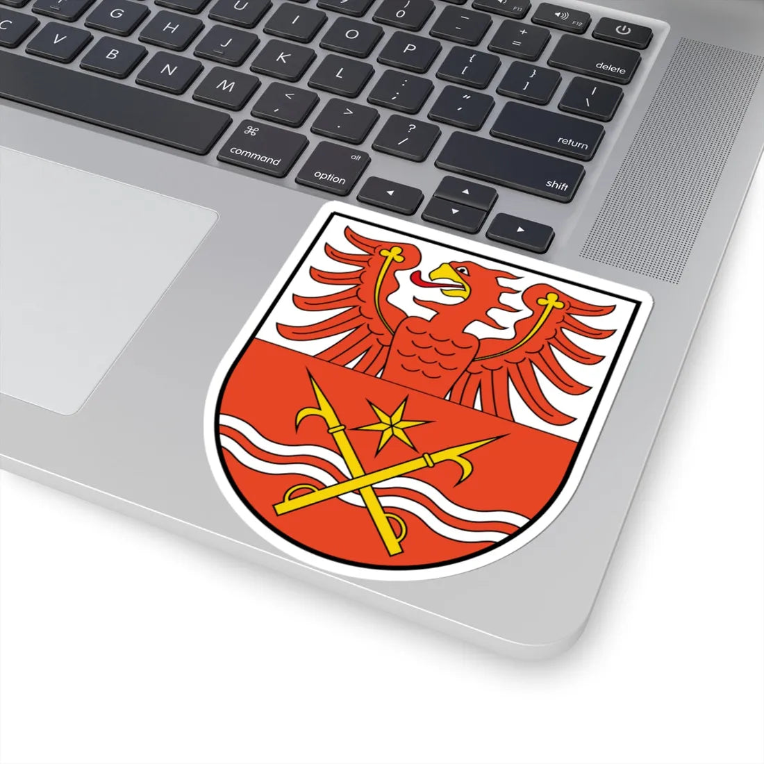 Wappen des Landkreises Märkisch-Oderland laut Hauptsatzung (Germany) (Coat of Arms) STICKER Vinyl Kiss-Cut Decal - The Sticker Space