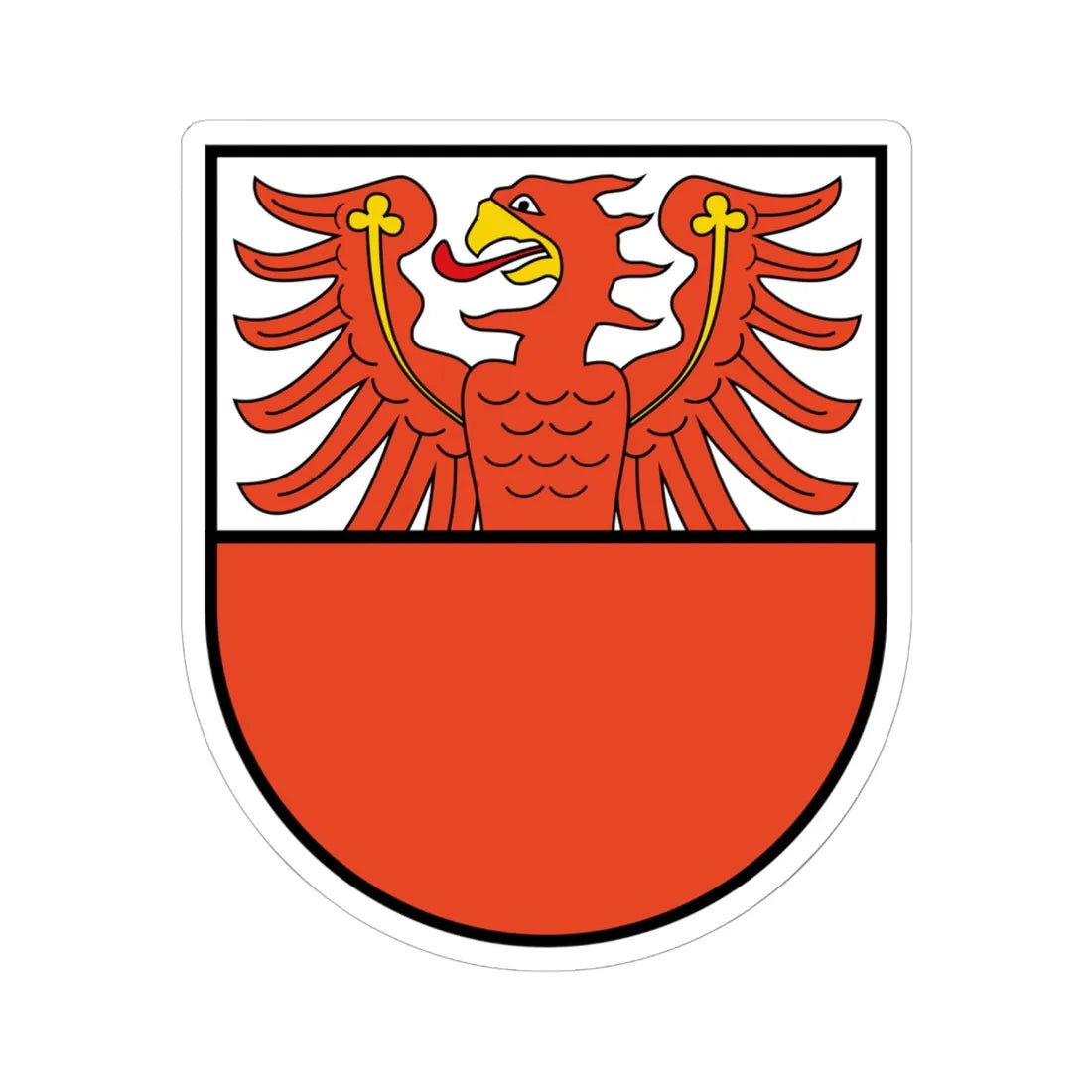 Wappen des Landkreises Oberbarnim (Germany) (Coat of Arms) STICKER Vinyl Kiss-Cut Decal 6 Inch White - The Sticker Space