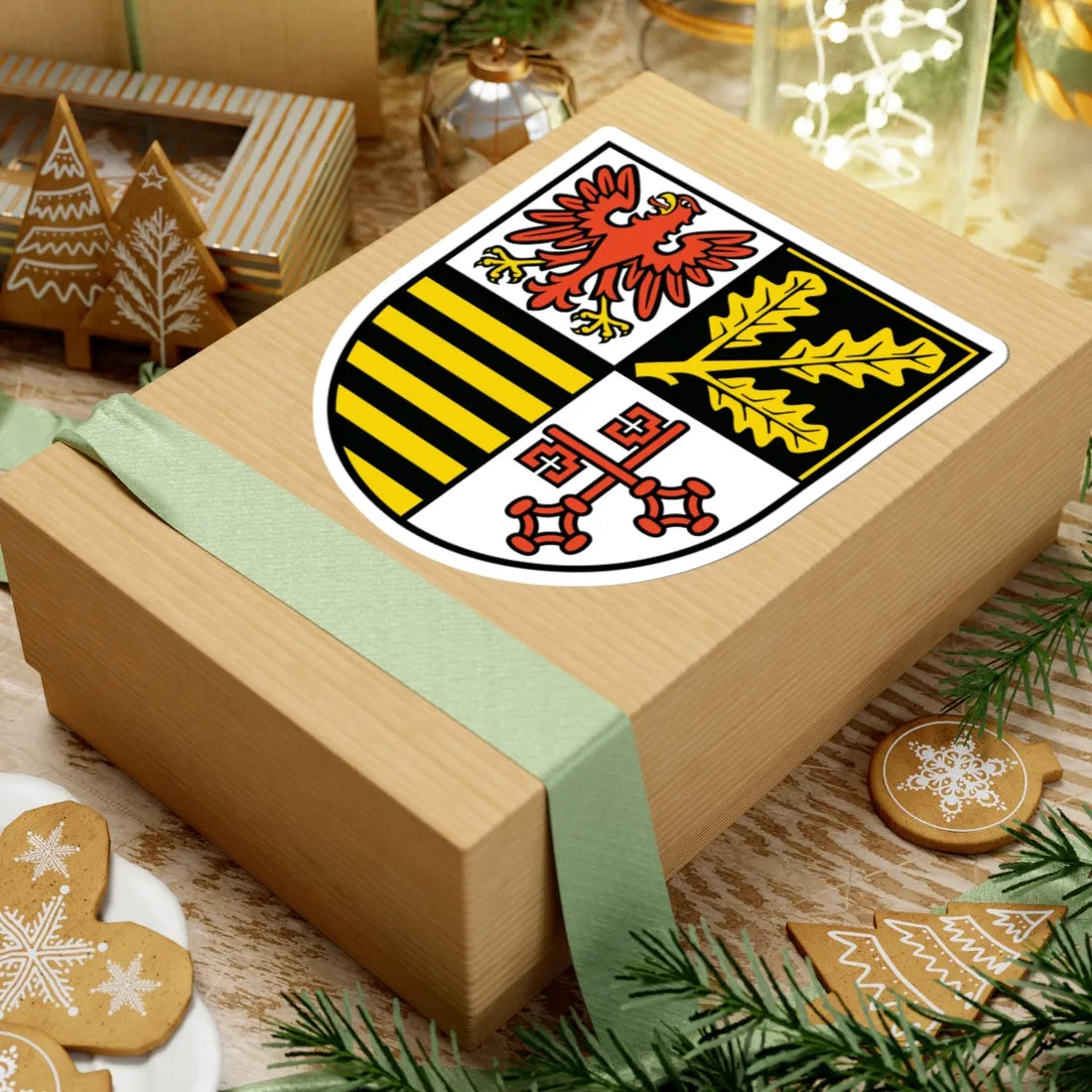 Wappen des Landkreises Potsdam-Mittelmark (Germany) (Coat of Arms) STICKER Vinyl Kiss-Cut Decal - The Sticker Space