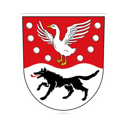 Wappen des Landkreises Prignitz (Germany) (Coat of Arms) STICKER Vinyl Kiss-Cut Decal 2 Inch White - The Sticker Space