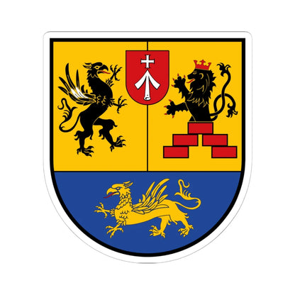 Wappen des Landkreises Vorpommern-Rügen (Germany) (Coat of Arms) STICKER Vinyl Kiss-Cut Decal 6 Inch White - The Sticker Space