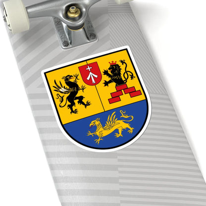 Wappen des Landkreises Vorpommern-Rügen (Germany) (Coat of Arms) STICKER Vinyl Kiss-Cut Decal - The Sticker Space